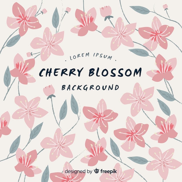 Free vector cherry blossom background