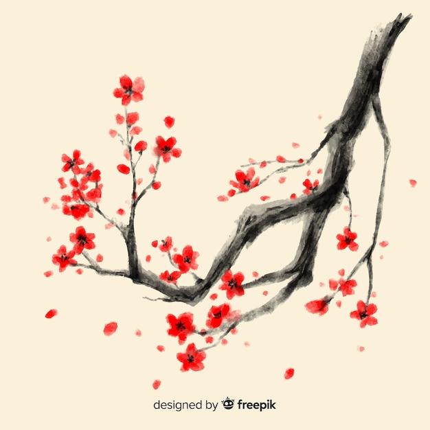 Free vector cherry blossom background