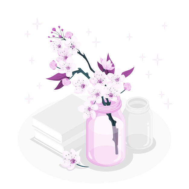 Free vector cherry blossom concept illustration