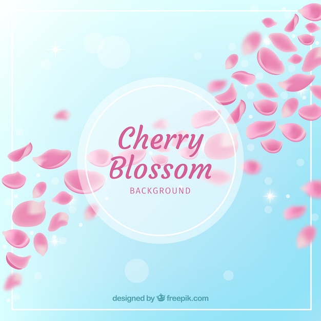 Cherry blossom petals background