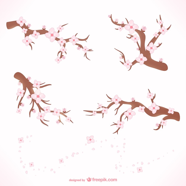 Free Vector cherry tree branches