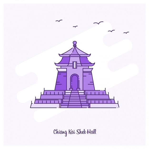 Free Vector chiang kai shek hall landmark