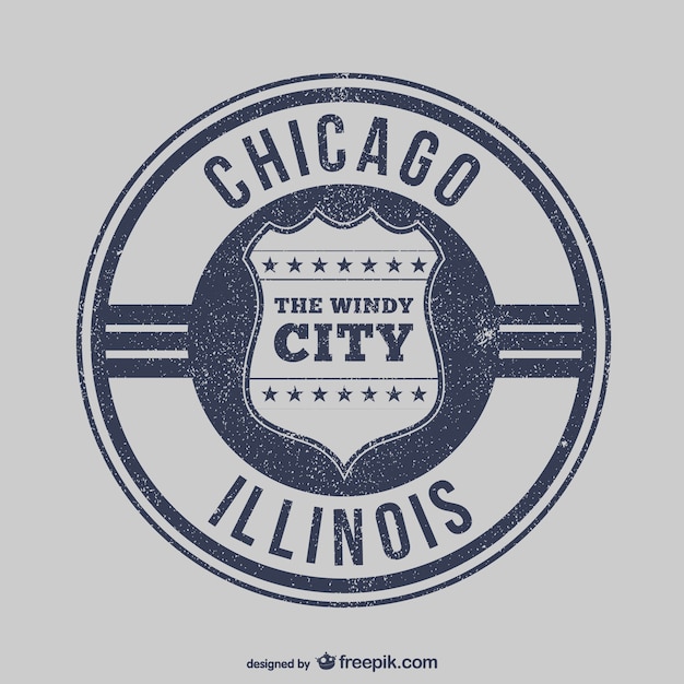 Free Vector chicago stamp