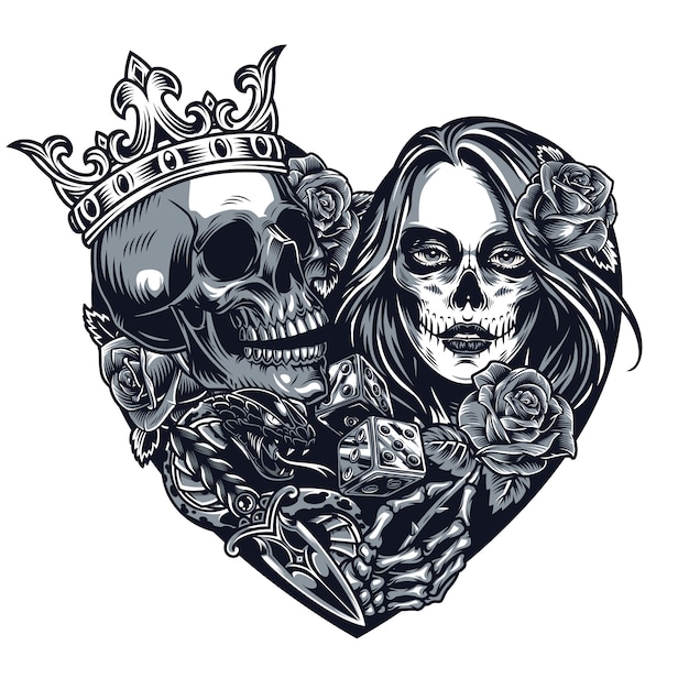 Chicano style tattoo template