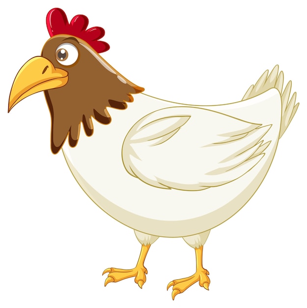 Free vector a chicken cartoon character