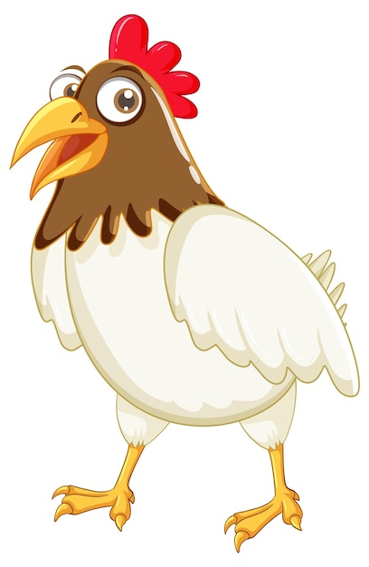 Free Vector a chicken cartoon character