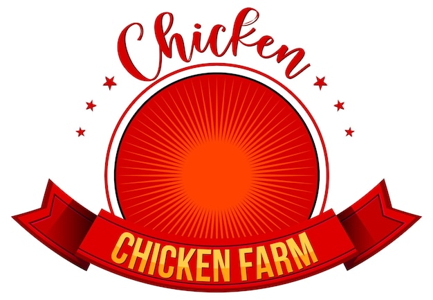 Free vector chicken farm banner template