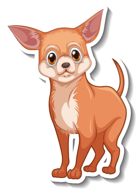 Chihuahua dog cartoon sticker