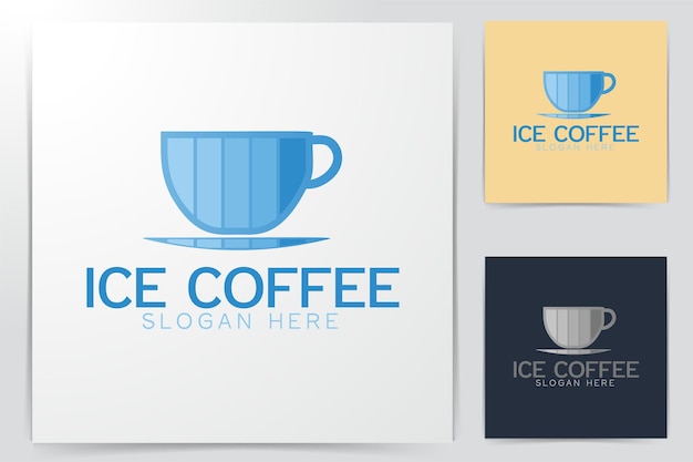 Free vector child coffee logo designs inspiration, vector illustration