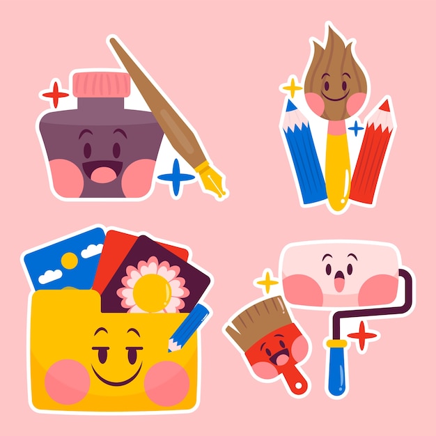 Childlike art stickers