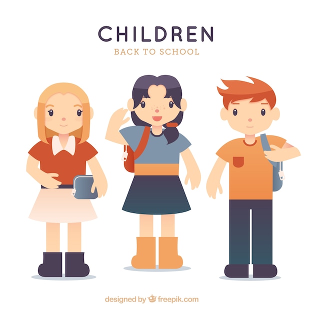 Children back to school background