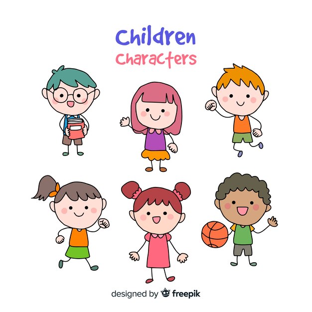 Children cartoon character collection