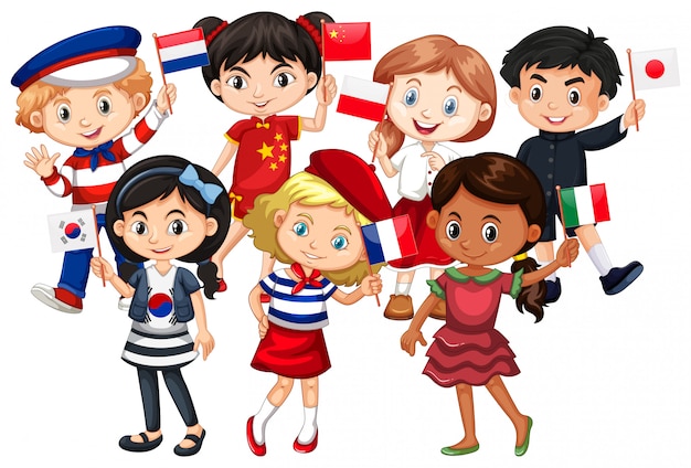 Children come from different countries