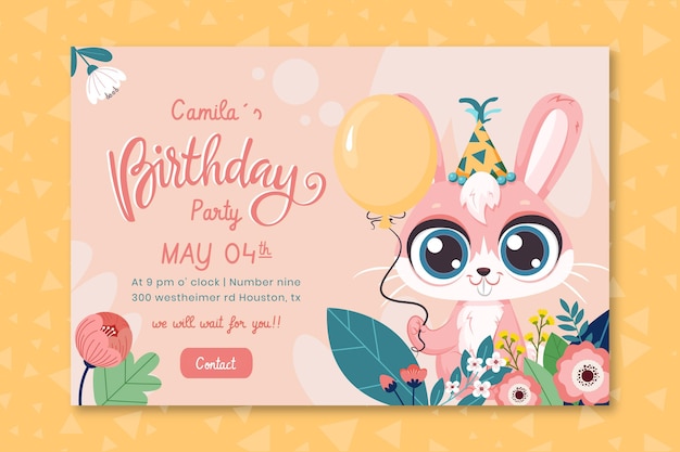 Children's birthday banner