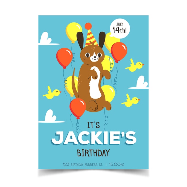 Children's birthday invitation template