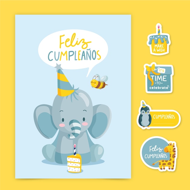 Children's happy birthday card