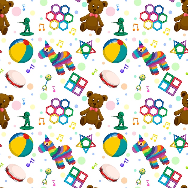 Children toy seamless pattern