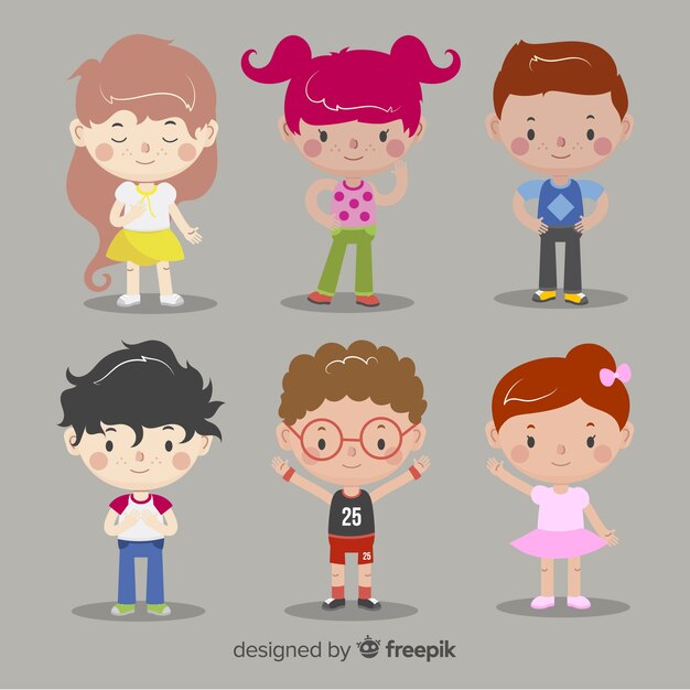 Childrens day flat children background