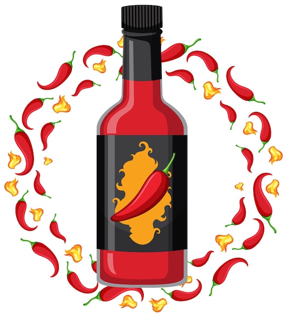 Free vector chili sauce bottle icon