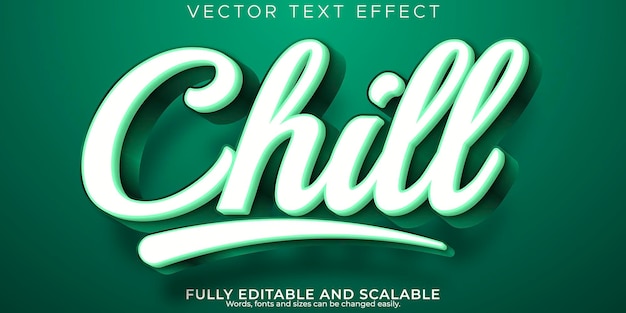 Chill elegant text effect editable font and letter text style