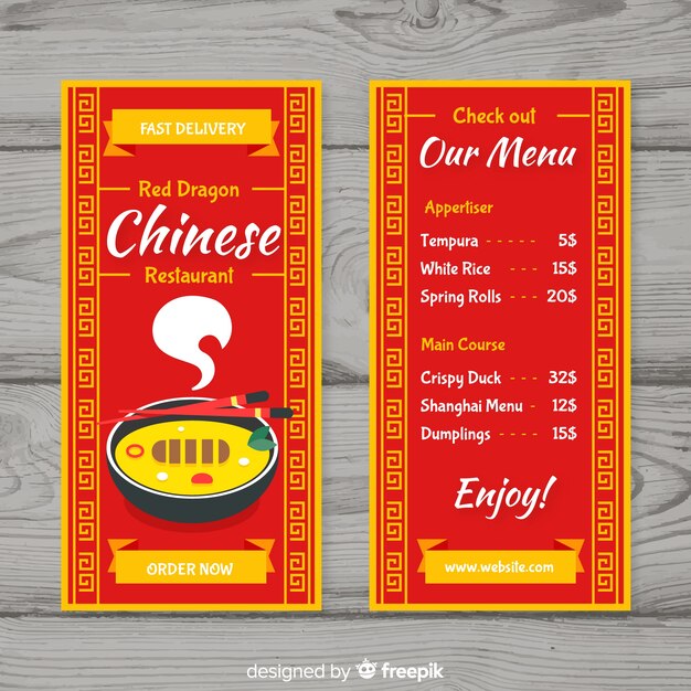 Chinese food flyer template