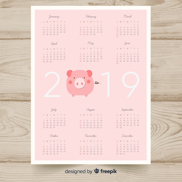 Chinese new year 2019 calendar