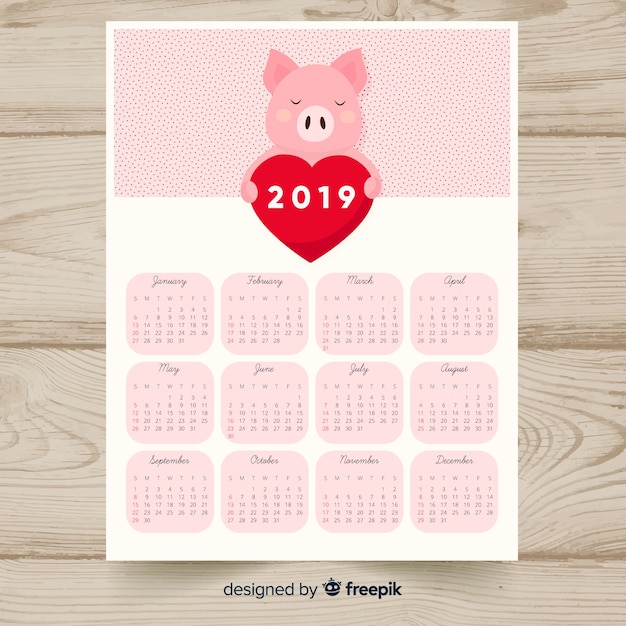 Chinese new year 2019 calendar