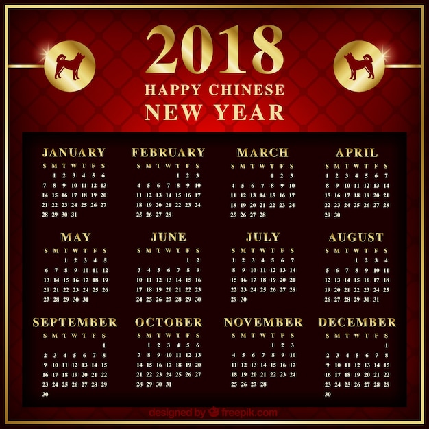 Chinese new year calendar