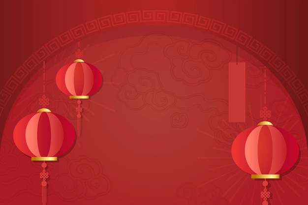 Chinese new year mockup illustration