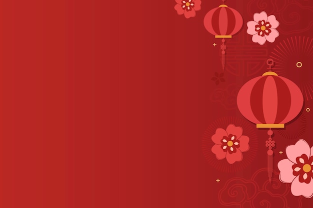 Chinese new year mockup illustration