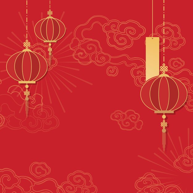 Chinese new year mockup illustration