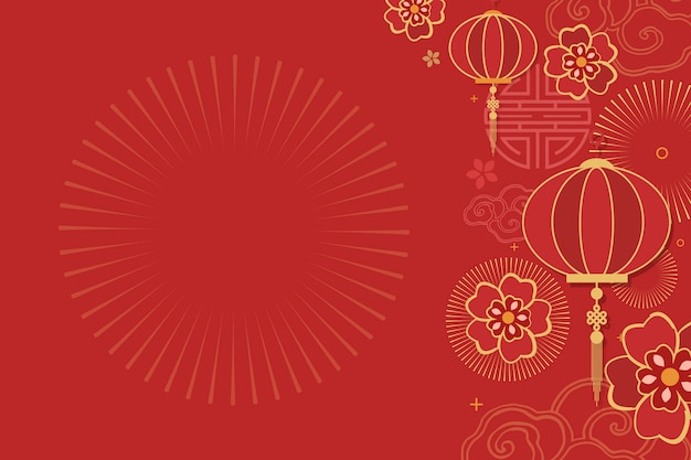 Chinese new year mockup illustration