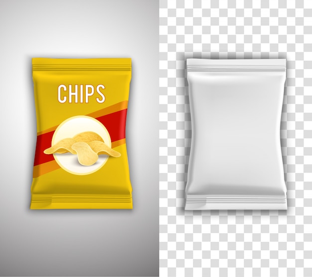 Free vector chips packaging design