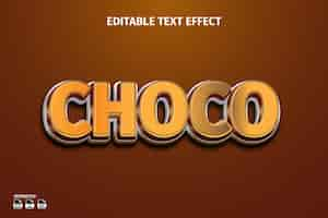 Free vector choco editable text effect