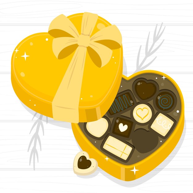 Chocolate box concept illustration