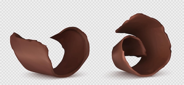 Free Vector chocolate curls shavings or pieces of sweet food