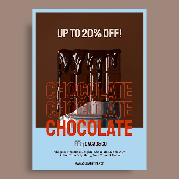 Free vector chocolate  poster template design