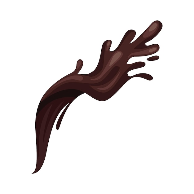 Free Vector chocolate splash icon isolated illustration