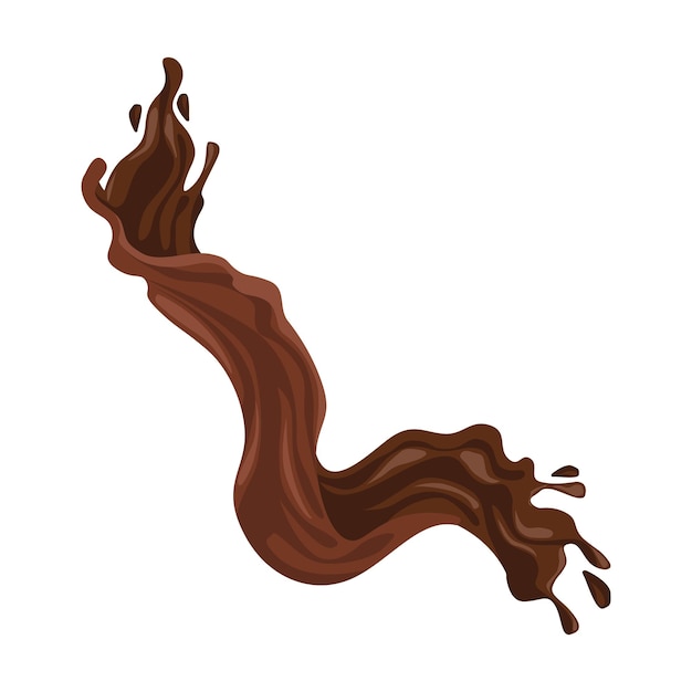 Free Vector chocolate splash liquid icon isolated