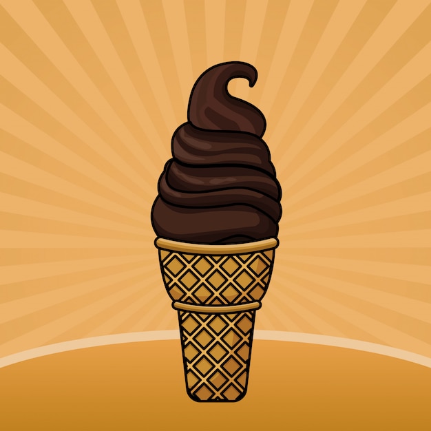 Chocolate Sundae ice cream cone food