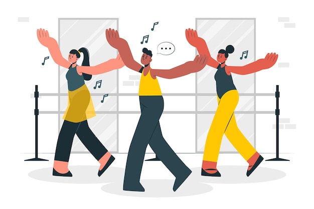 Free vector choreographer concept illustration