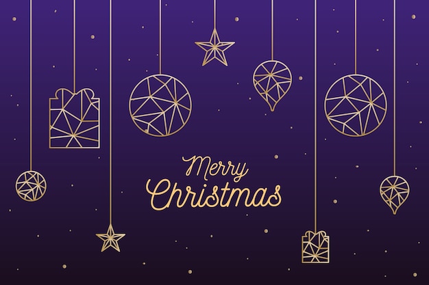 Free vector christmas background concept in polygonal style