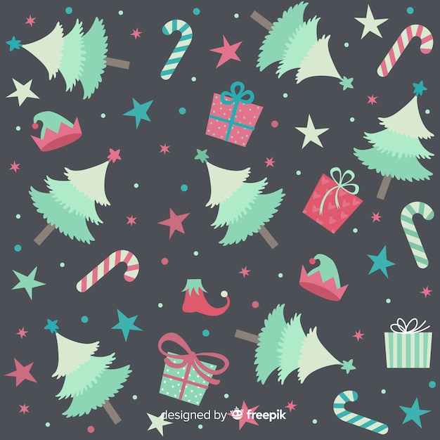 Christmas background in flat design