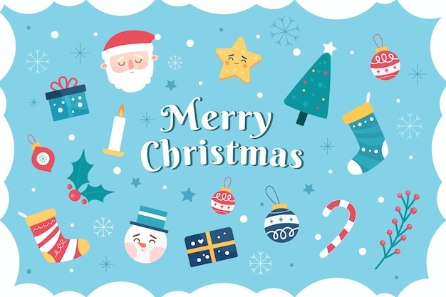 Christmas background in flat design