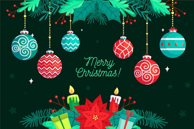 Christmas background in flat design