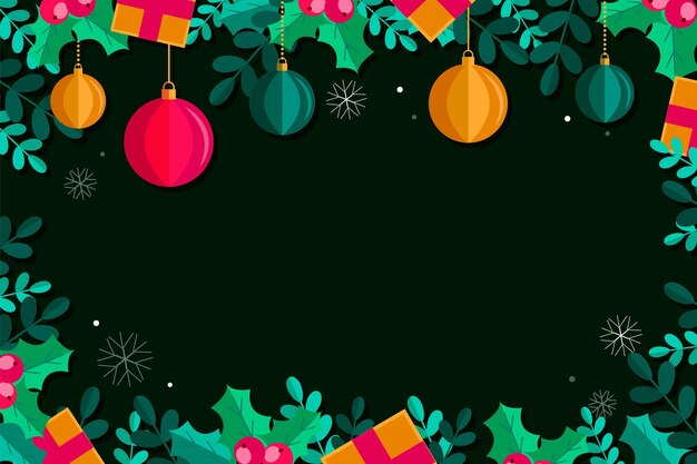 Christmas background in flat design