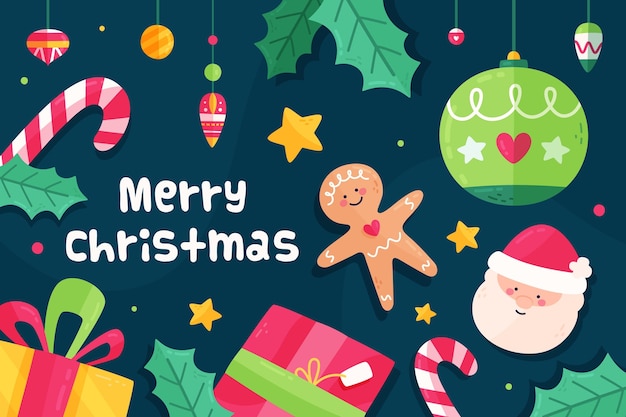 Christmas background in flat design