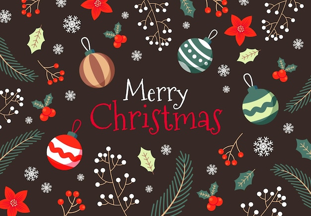 Christmas background in flat design