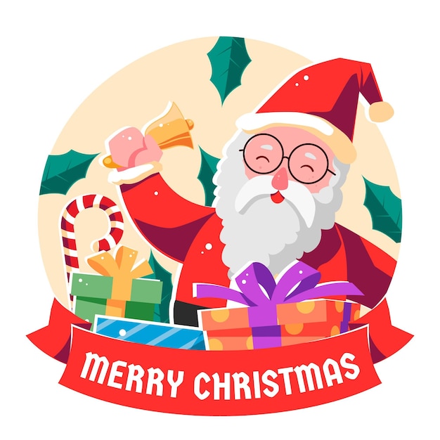 Free Vector christmas background in flat design