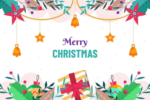 Christmas background flat design